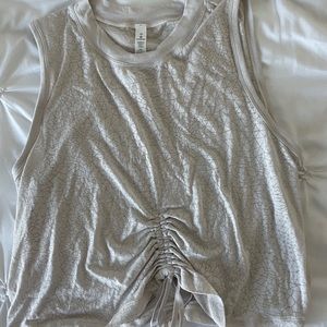 Lululemon tan cropped cinched tank